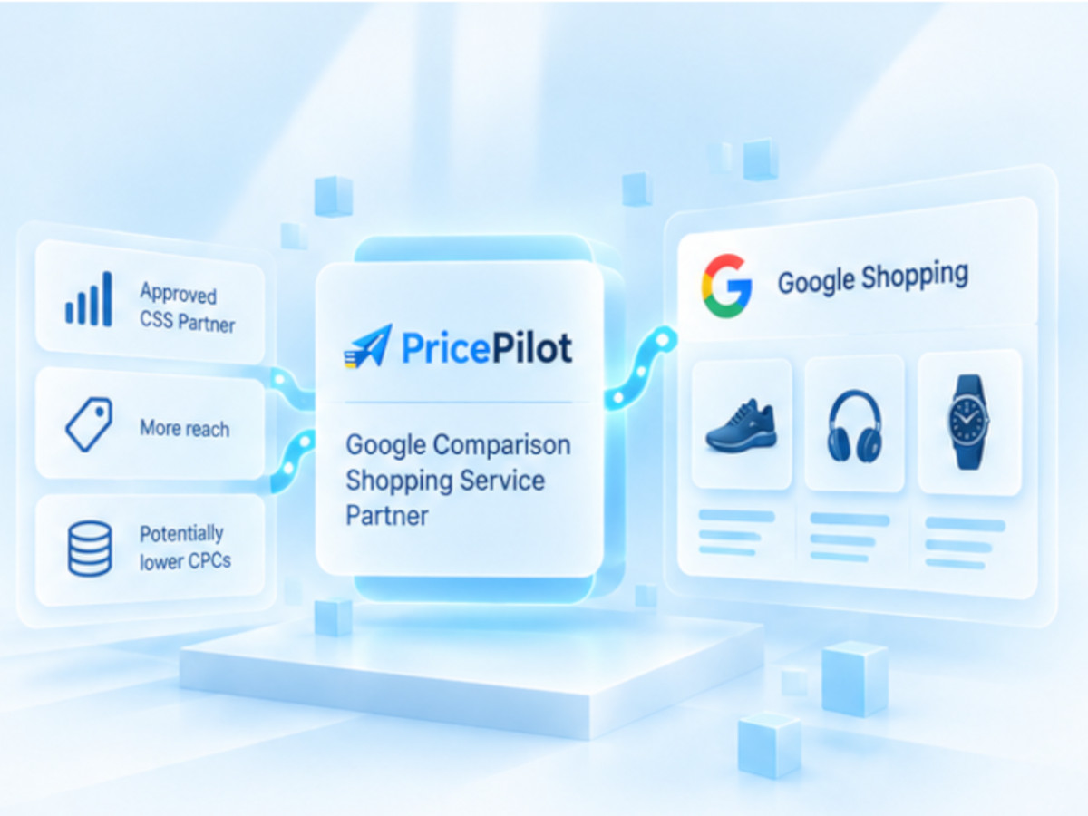 Price Pilot acting as a Comparison Shopping Service between an ecommerce product catalogue and Google Shopping.