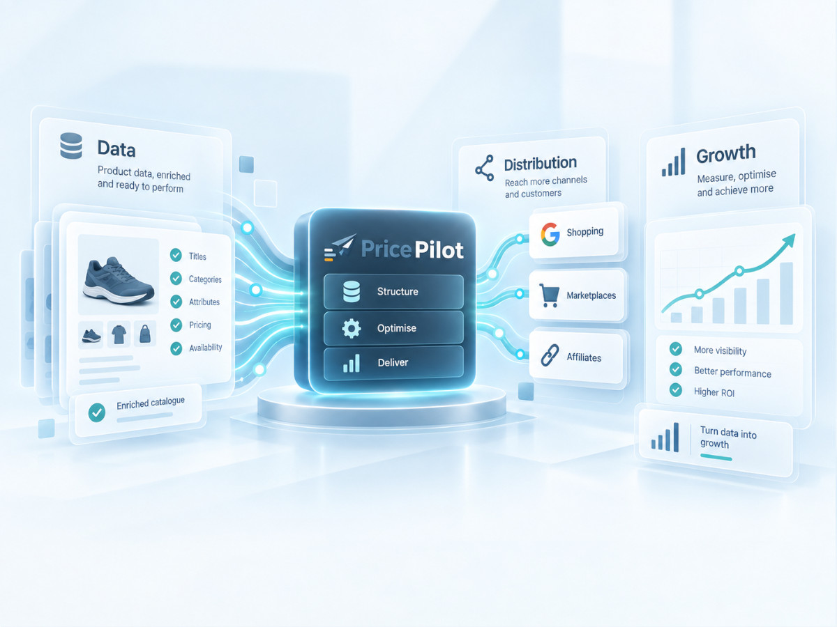 Price Pilot connecting product data, distribution channels and ecommerce growth.