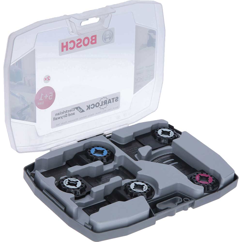 Bosch 6 Piece Starlock Oscillating Multi Tool Electrician Drywall Blade Set