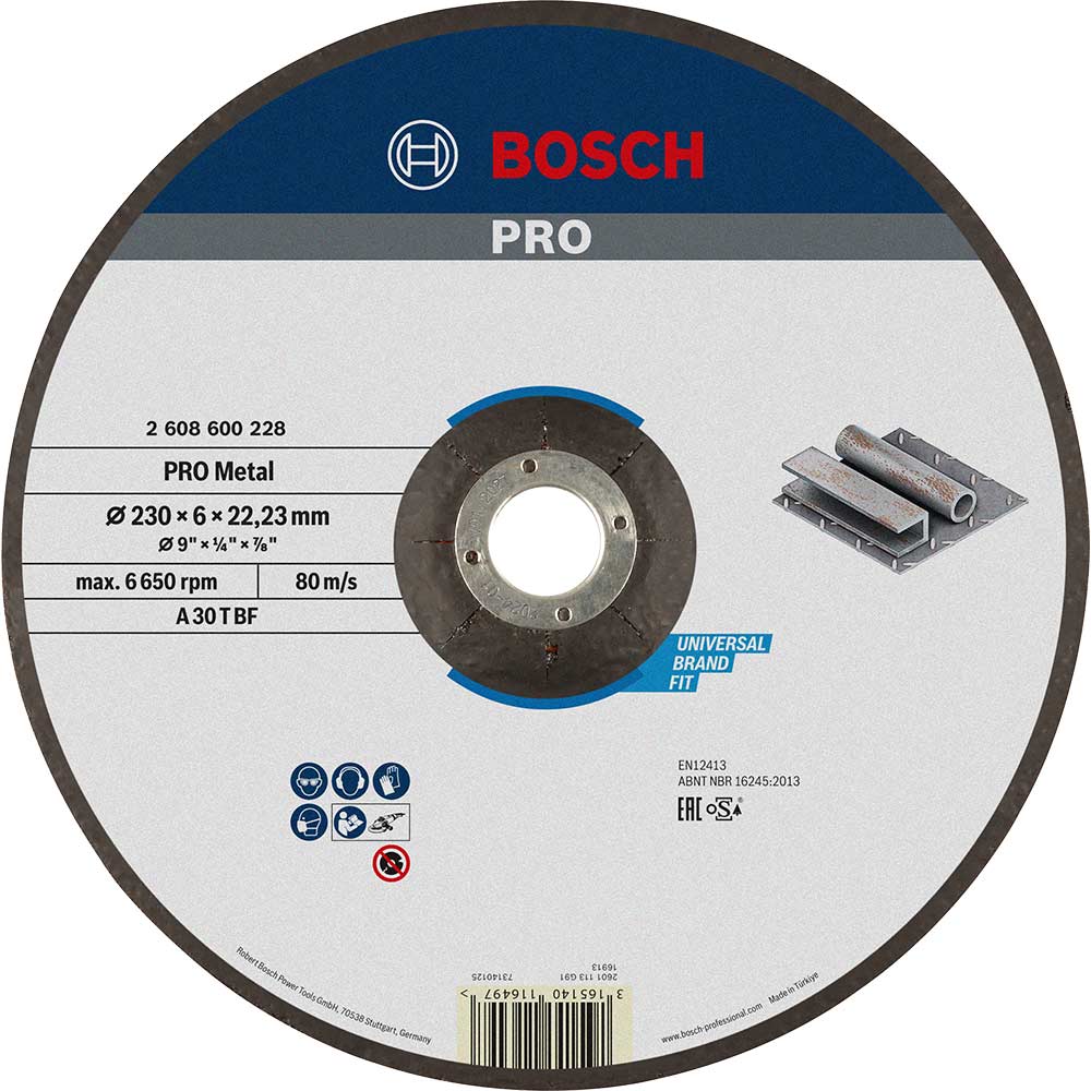 Bosch PRO A30T BF Depressed Centre Metal Grinding Disc