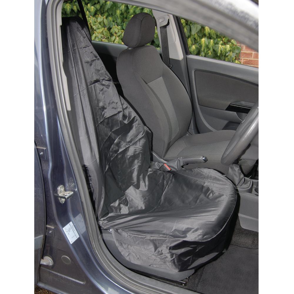 Polyester Single Front Seat Cover Side Airbag Compatible