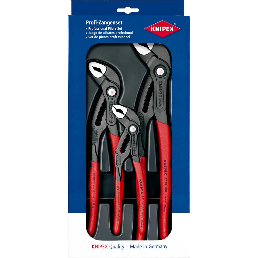 20 09 3 Piece Cobra Hightech Water Pump Plier Set