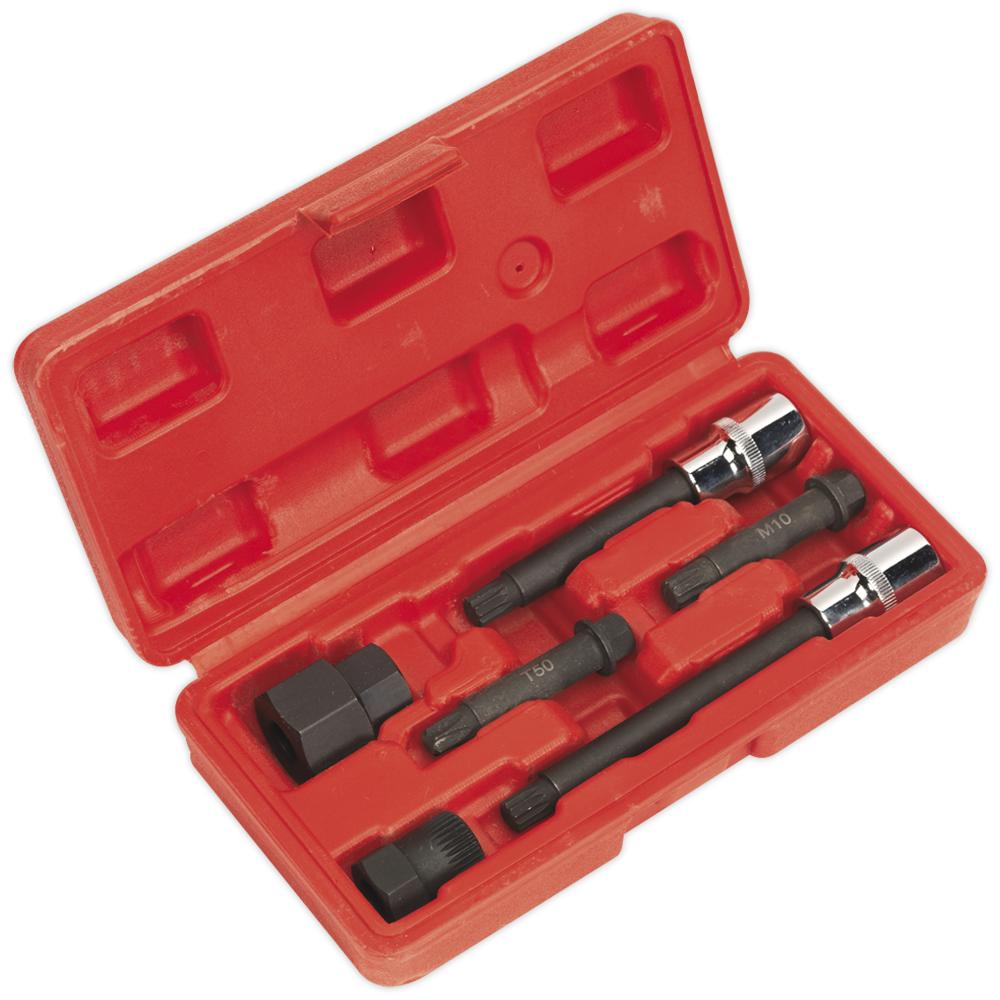 6 Piece Alternator Freewheel Pulley Removal Tool Kit