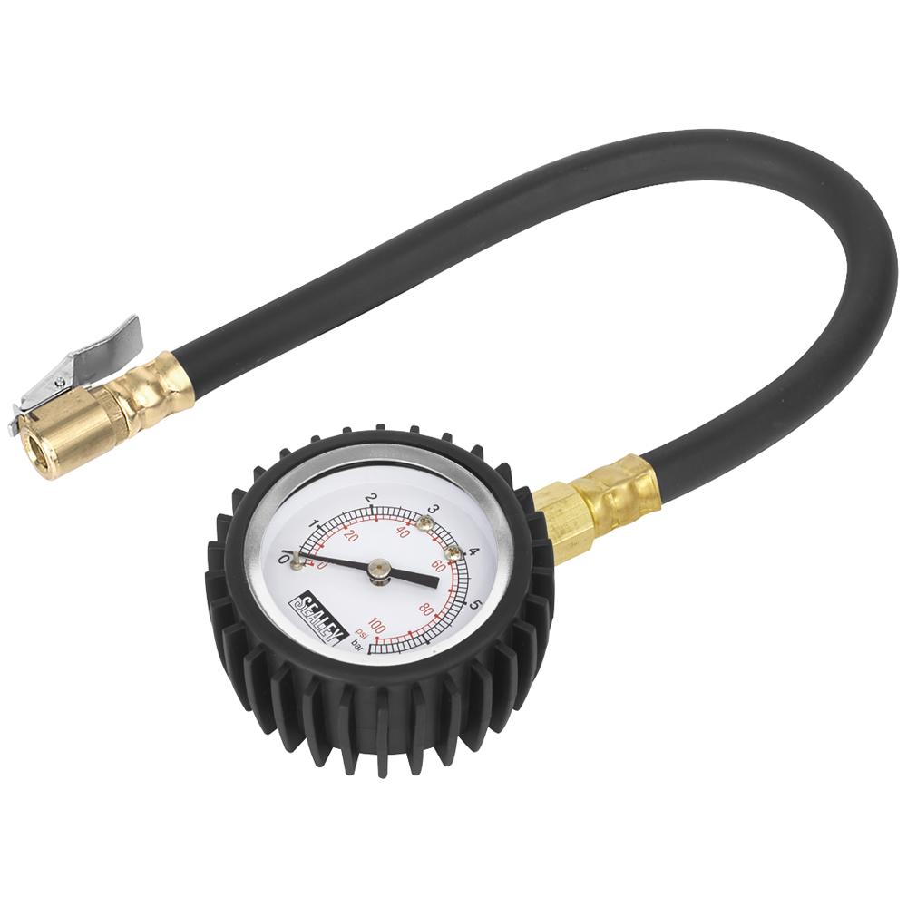 Tyre Pressure Gauge and Clip On Connector